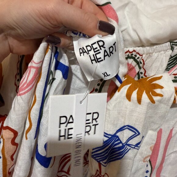 🏷 *NWT* ✨🍋 Paper Heart Amalfi Print Tie-Waist Maxi Dress 🍹✨ Paper Heart - Picture 9 of 9